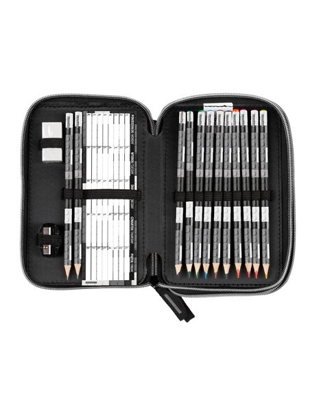 Penar echipat cu 2 fermoare Derform BackUP DF 38, Motiv Pixel Blocks