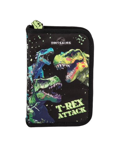 Penar echipat cu 1 fermoar si 2 extensii Derform PWJDN20, Motiv T-REX attack