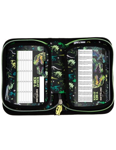 Penar echipat cu 1 fermoar si 2 extensii Derform PWJDN20, Motiv T-REX attack