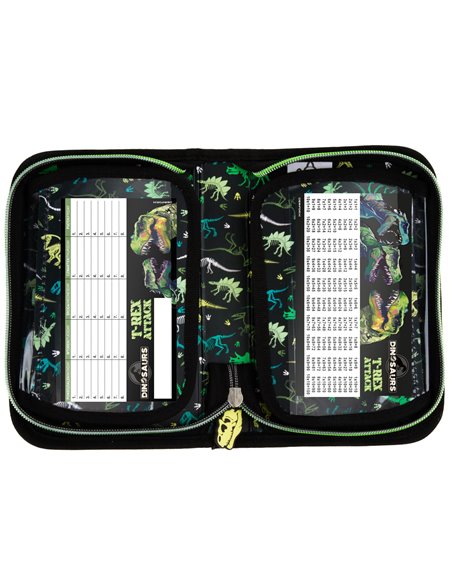 Penar echipat cu 1 fermoar si 2 extensii Derform PWJDN20, Motiv T-REX attack