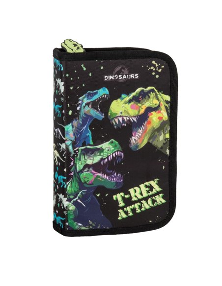Penar echipat cu 1 fermoar si 2 extensii Derform PWJDN20, Motiv T-REX attack