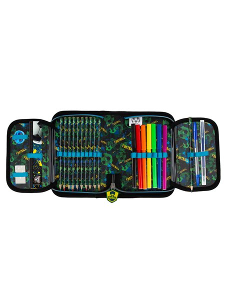Penar echipat cu 1 fermoar si 2 extensii Derform PWJPI20, Motiv football