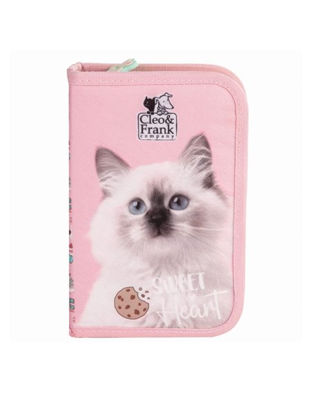 Penar echipat cu 1 fermoar si 2 extensii Derform Cleo&Frank PWJCF45, Motiv Sweet heart