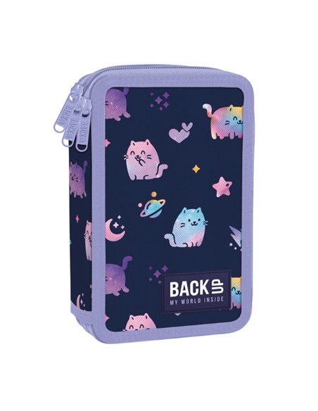 Penar echipat cu 3 fermoare Derform BackUP 7 EW 25, Motiv violet kittens