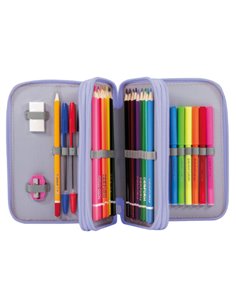 Penar echipat cu 3 fermoare Derform BackUP 7 EW 25, Motiv violet kittens 2