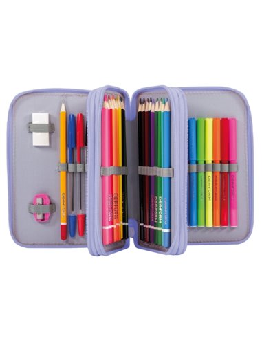 Penar echipat cu 3 fermoare Derform BackUP 7 EW 25, Motiv violet kittens