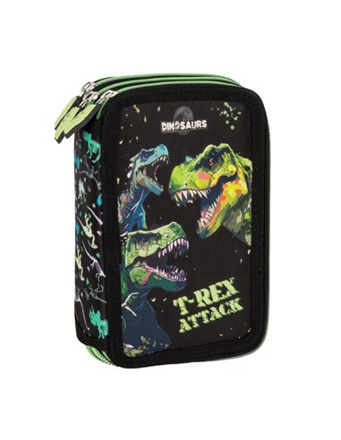 Penar echipat cu 3 fermoare Derform PWTDN20, Motiv T-REX attack