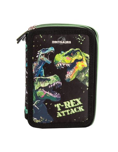 Penar echipat cu 3 fermoare Derform PWTDN20, Motiv T-REX attack