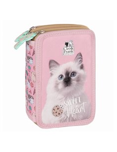 Penar echipat cu 3 fermoare Derform Cleo&Frank 45, Motiv Sweet heart