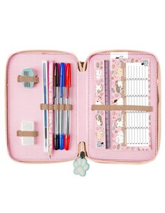 Penar echipat cu 3 fermoare Derform Cleo&Frank 45, Motiv Sweet heart 2