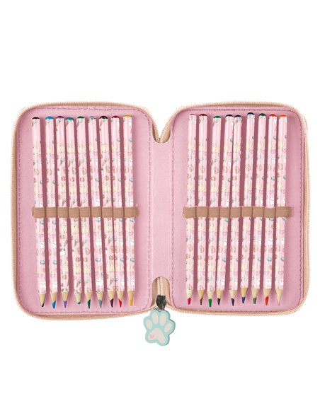 Penar echipat cu 3 fermoare Derform Cleo&Frank 45, Motiv Sweet heart