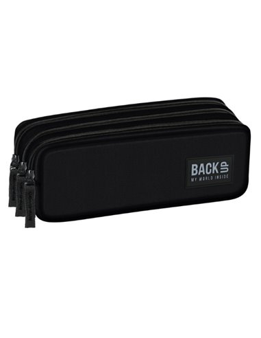 Penar etui cu 3 fermoare Derform BackUP 7 G 56, Negru