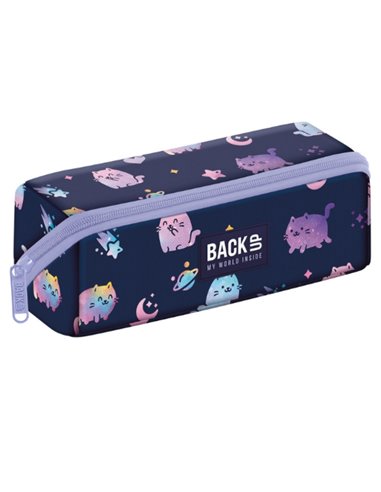 Penar etui cu 1 fermoar Derform BackUP 7 - K25, Motiv Violet kittens