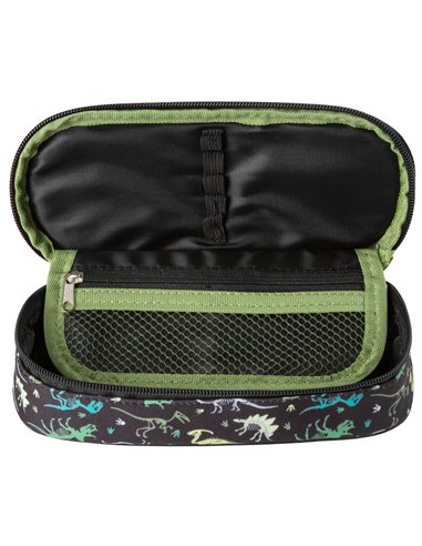 Penar etui cu 1 fermoar si o clapa interioara Derform P1ADN20, Motiv T-REX attack