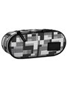 Penar etui cu 1 fermoar si o clapa interioara Derform BackUP P1ADF38, Motiv Pixel Blocks