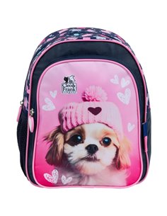 Ghiozdan gradinita cu 2 fermoare Derform Cleo&Frank 42, Motiv cute dog 2