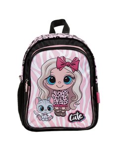 Ghiozdan gradinita cu 2 fermoare Derform PL11BF10, Motiv best friends 10 2