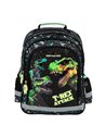 Ghiozdan scoala Derform PL15BDN20, 3 fermoare, 38 x 28 x 16 cm, Motiv T-TEX attack