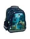 Ghiozdan scoala Derform PL15BDN19, 3 fermoare, 38 x 28 x 18 cm, Motiv dinozauri
