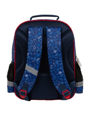 Ghiozdan scoala Derform PL15BPI19, 3 fermoare, 38 x 28 x 18 cm, Motiv football