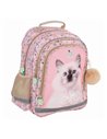 Ghiozdan scoala Derform Cleo&Frank PL15BCF45, 3 fermoare, 38 x 28 x 16 cm, Sweet heart