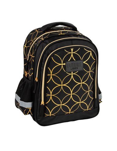 Ghiozdan scoala Derform BackUP, 3 fermoare, 38 x 28 x 16 cm, Motiv grafic