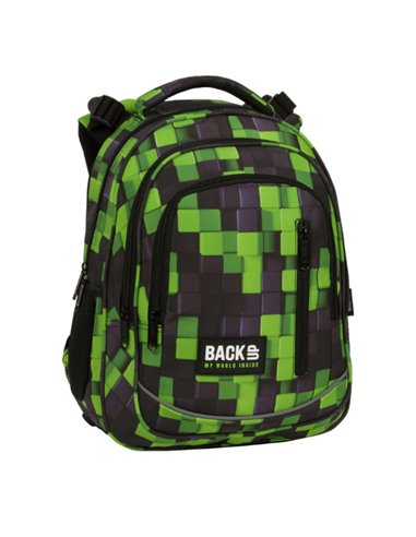 Ghiozdan scoala Derform BackUP PLB6O31, 4 fermoare, 39x27x20 cm, Metasphere