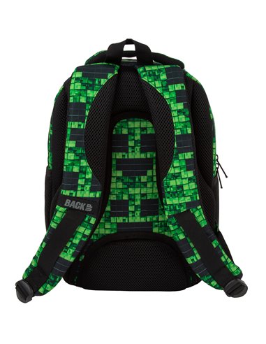 Ghiozdan scoala Derform BackUP PLB7P64, 4 fermoare, 39x27x20 cm, Pixel gaming
