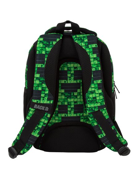 Ghiozdan scoala Derform BackUP PLB7P64, 4 fermoare, 39x27x20 cm, Pixel gaming