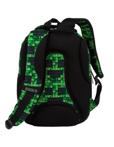 Ghiozdan scoala Derform BackUP PLB7P64, 4 fermoare, 39x27x20 cm, Pixel gaming