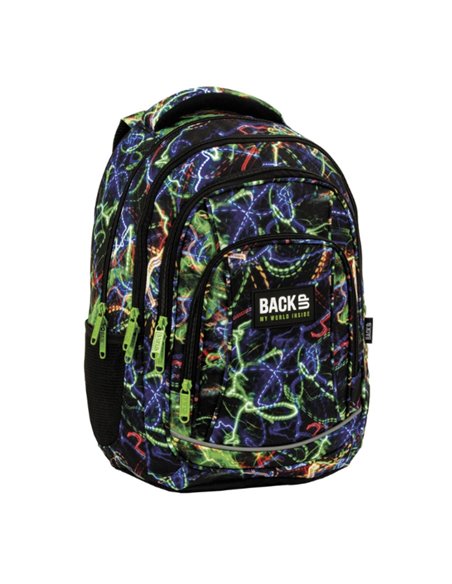 Ghiozdan scoala Derform BackUP PLB5A54, 4 fermoare, 42x30x20 cm, Lights