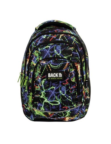 Ghiozdan scoala Derform BackUP PLB5A54, 4 fermoare, 42x30x20 cm, Lights
