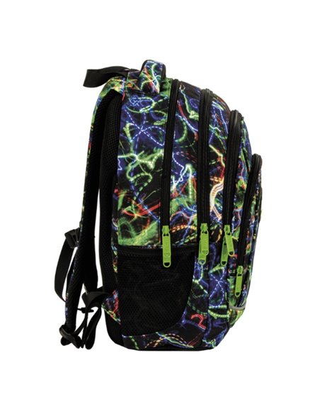 Ghiozdan scoala Derform BackUP PLB5A54, 4 fermoare, 42x30x20 cm, Lights
