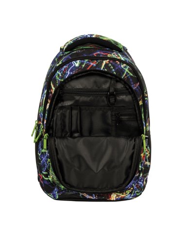 Ghiozdan scoala Derform BackUP PLB5A54, 4 fermoare, 42x30x20 cm, Lights