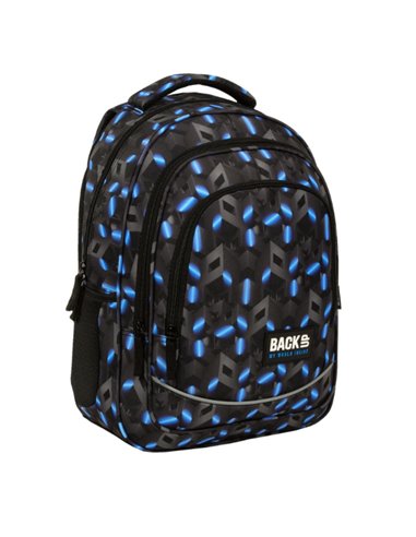 Ghiozdan scoala Derform BackUP PLB6X44, 3 fermoare, 42x30x20 cm, Riddle