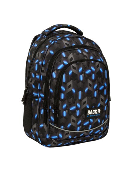 Ghiozdan scoala Derform BackUP PLB6X44, 3 fermoare, 42x30x20 cm, Riddle
