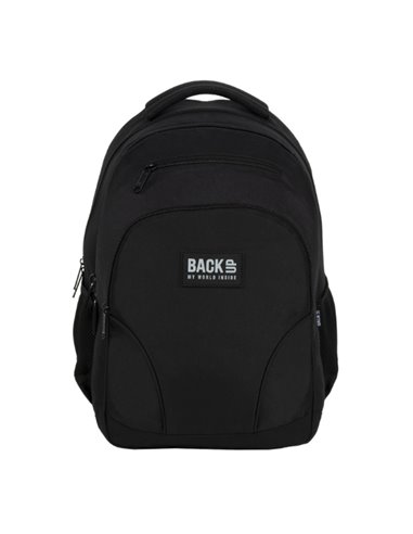 Ghiozdan scoala Derform BackUP PLB7W56, 4 fermoare, 45x32x23 cm, Negru