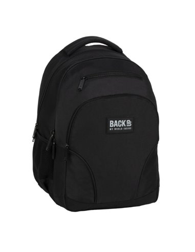 Ghiozdan scoala Derform BackUP PLB7W56, 4 fermoare, 45x32x23 cm, Negru