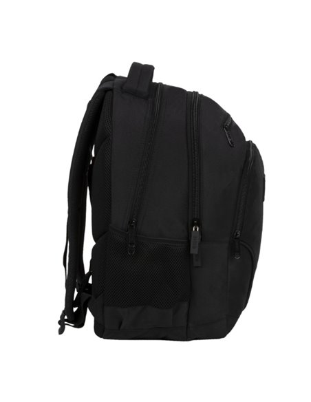 Ghiozdan scoala Derform BackUP PLB7W56, 4 fermoare, 45x32x23 cm, Negru