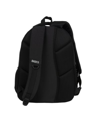 Ghiozdan scoala Derform BackUP PLB7W56, 4 fermoare, 45x32x23 cm, Negru