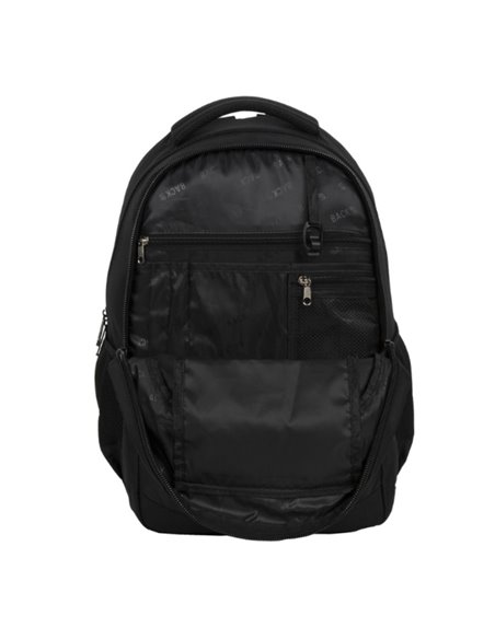 Ghiozdan scoala Derform BackUP PLB7W56, 4 fermoare, 45x32x23 cm, Negru