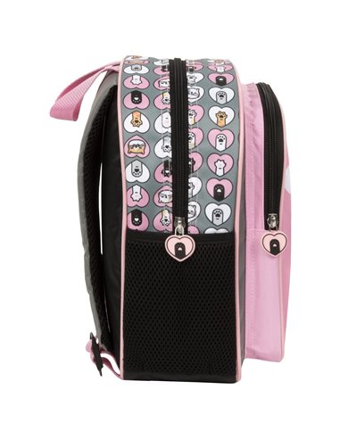 Ghiozdan gradinita cu 2 fermoare Derform Cleo&Frank PL11CF39, Motiv cats