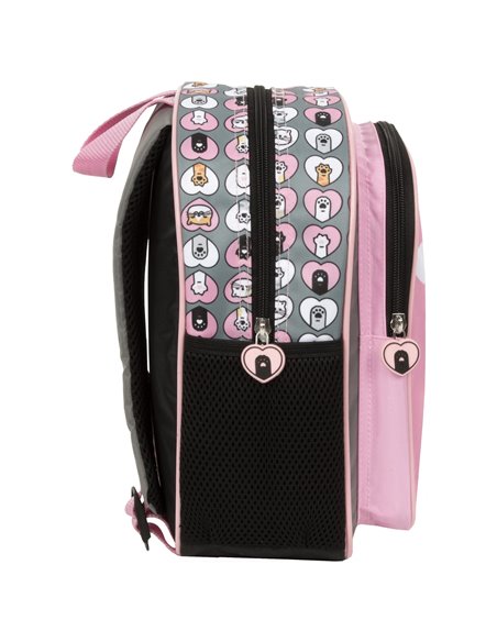 Ghiozdan gradinita cu 2 fermoare Derform Cleo&Frank PL11CF39, Motiv cats