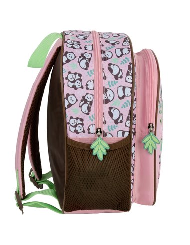 Ghiozdan gradinita cu 2 fermoare Derform PL11PA10, Motiv panda