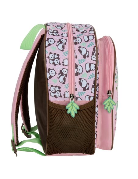 Ghiozdan gradinita cu 2 fermoare Derform PL11PA10, Motiv panda