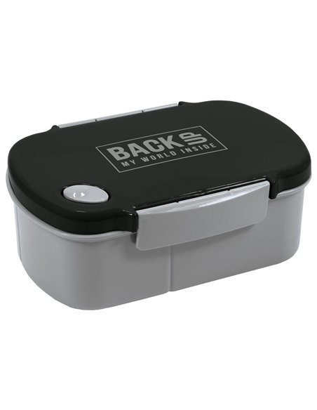 Cutie sandwich Derform BackUP 7 - B56, 19 x 13 x 7 cm, Negru/Gri