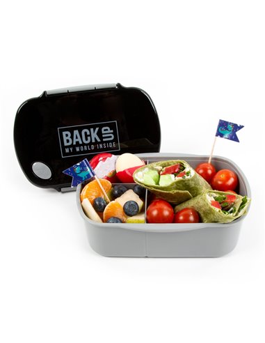 Cutie sandwich Derform BackUP 7 - B56, 19 x 13 x 7 cm, Negru/Gri
