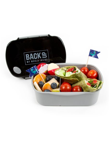 Cutie sandwich Derform BackUP 7 - B56, 19 x 13 x 7 cm, Negru/Gri