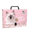 Mapa A4 cu maner Derform Cleo&Frank, 33 x 25 x 5 cm, Motiv sweet heart