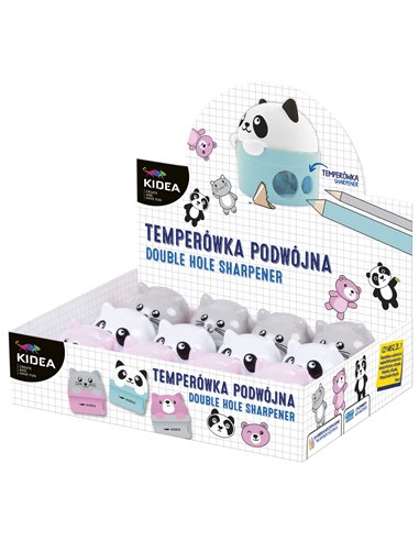 Ascutitoare plastic dubla Derform Kidea TZPKAD, Motiv animals